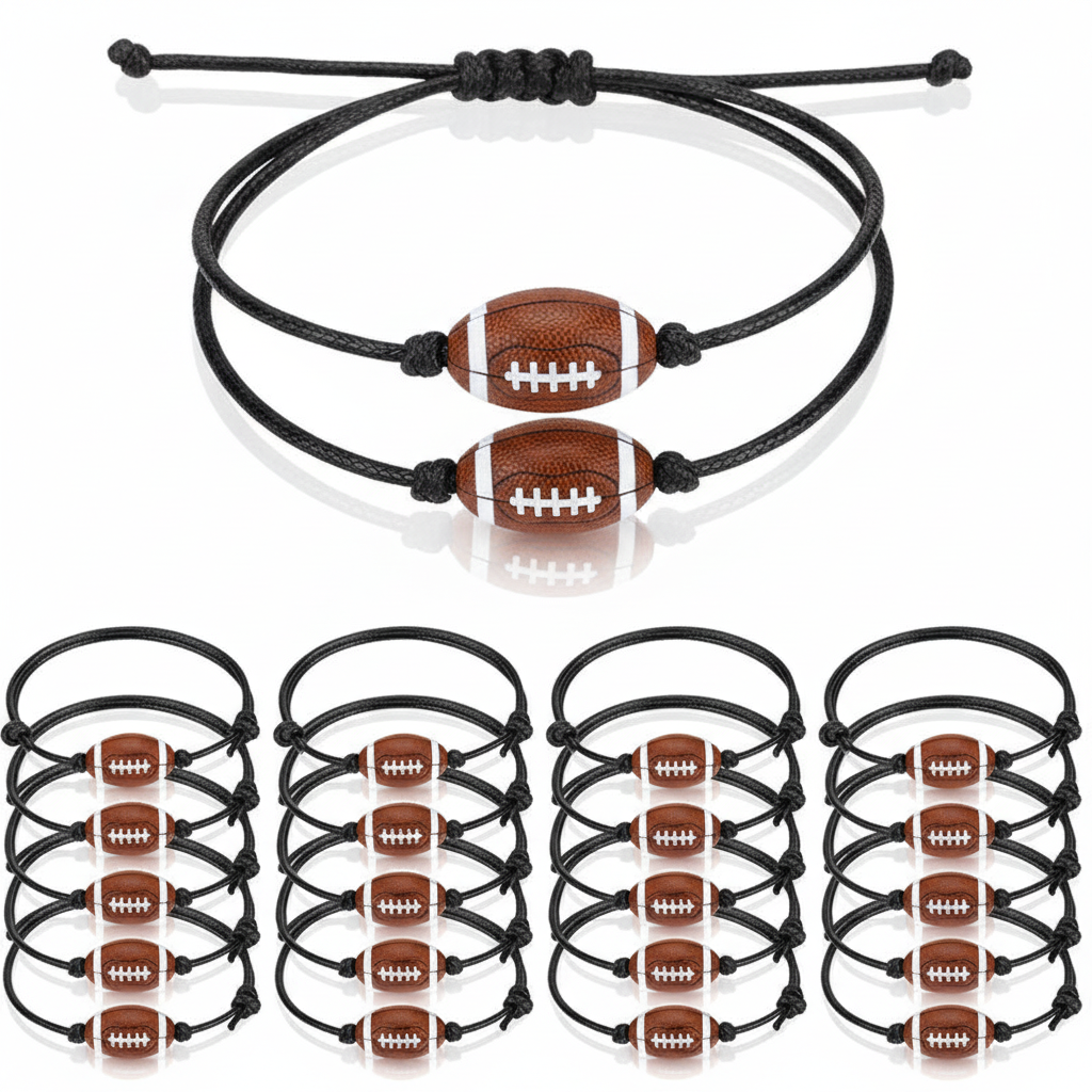 Bracelets Sport Lot de 20 — Basketball, Football, Soccer, Baseball | Cadeau Sport