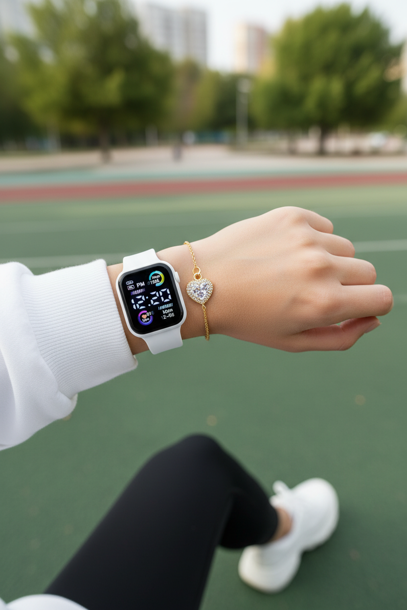 Set Bijoux & Montre Électronique | 5 ou 6 Pièces Tendance