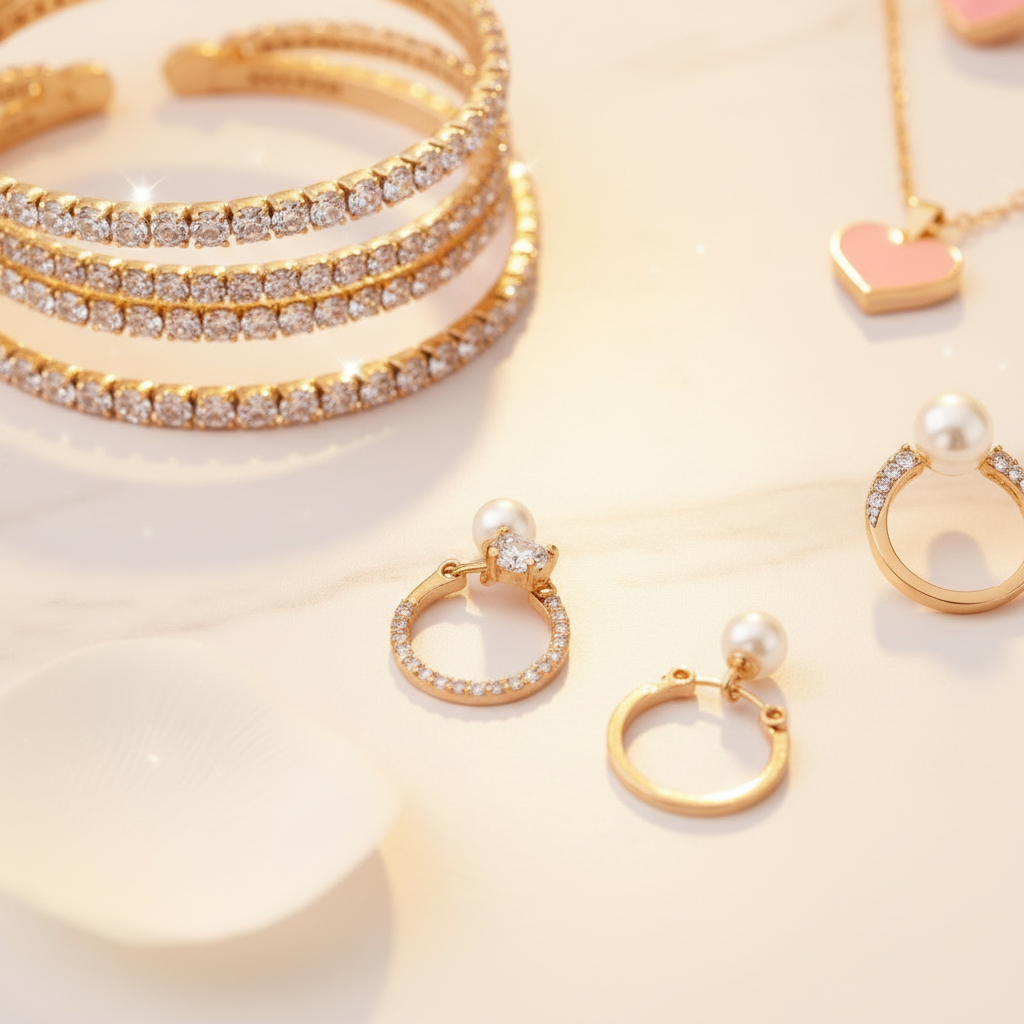 Set Bijoux & Montre Électronique | 5 ou 6 Pièces Tendance