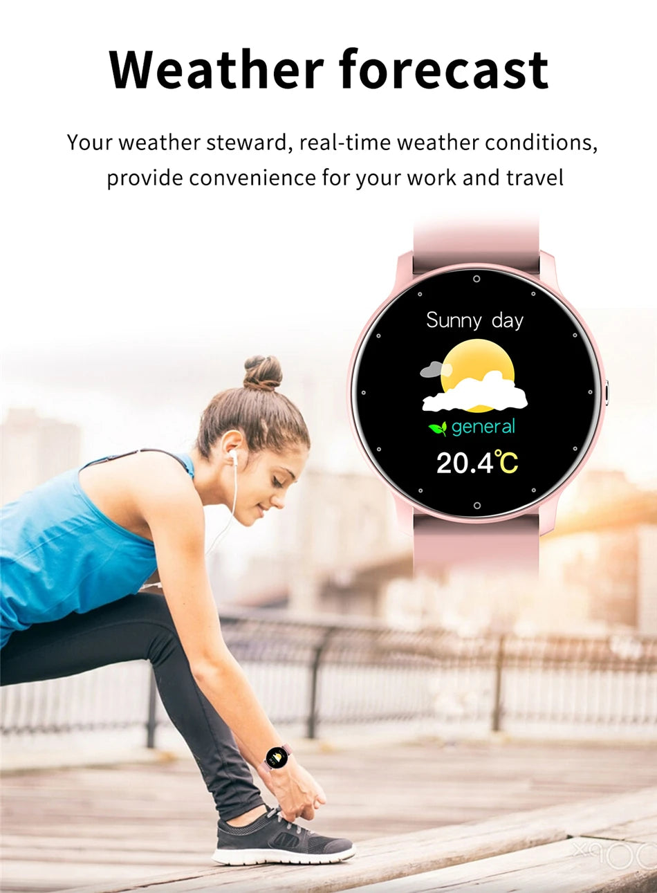 Montre Connectée LIGE 2024 — Écran Rond 1,28", Appel Bluetooth, Suivi Santé & Sport