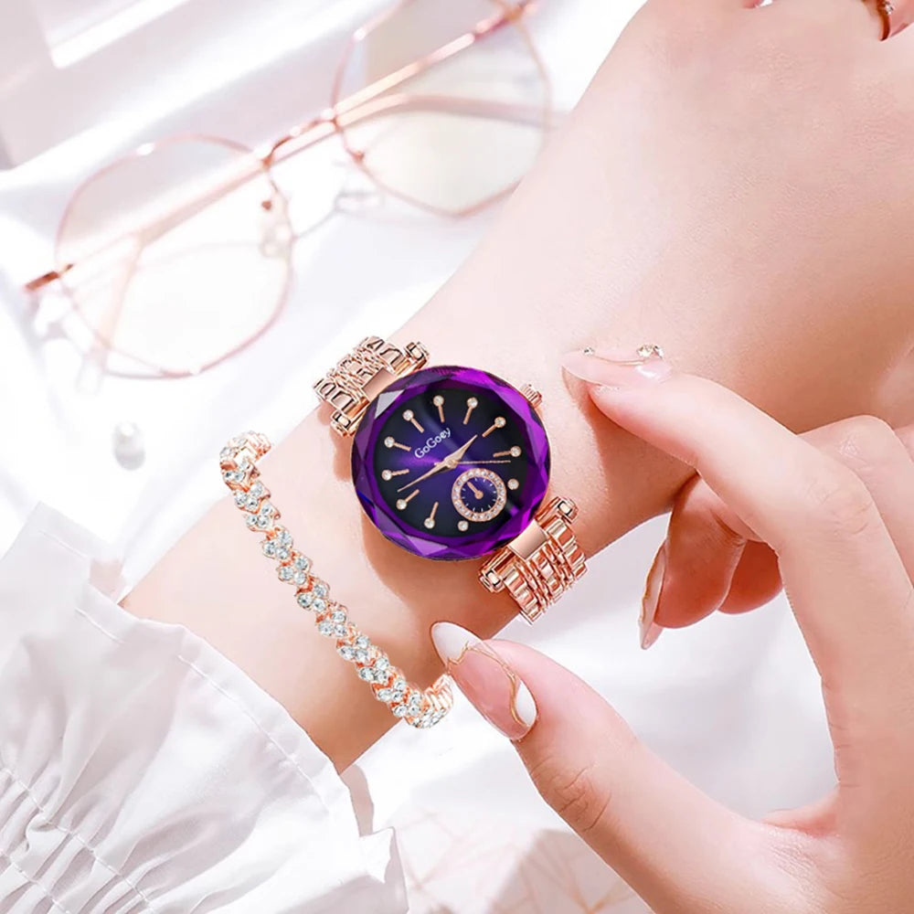 Montre Femme Ronde + Bracelet Offert — Cœur de l'Océan · Quartz · Style Fashion