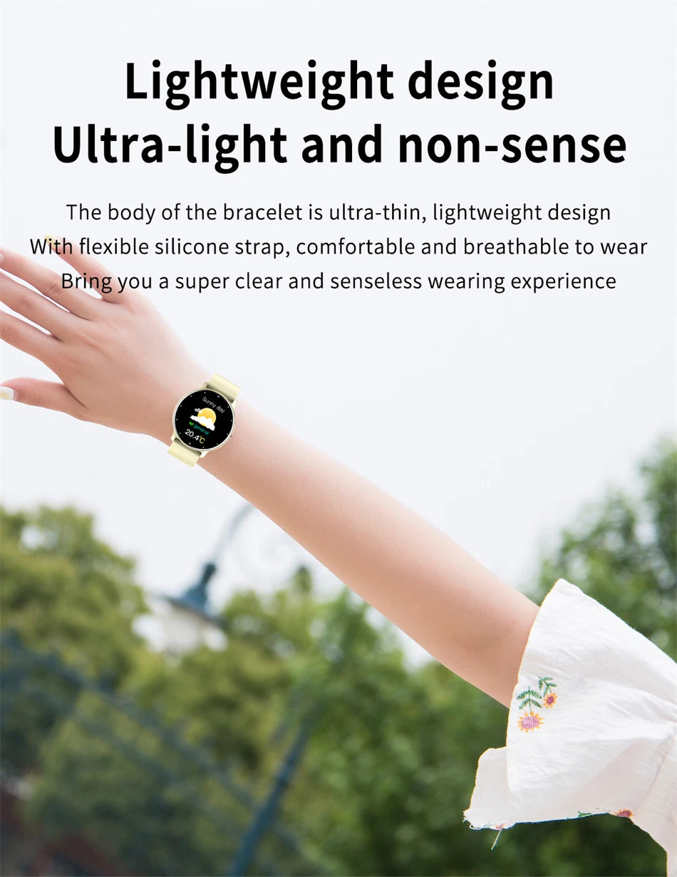 Montre Connectée LIGE — Écran Rond Tactile, Appel Bluetooth, Suivi Santé & Sport