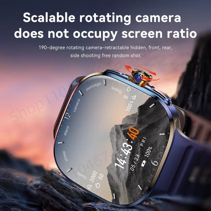 M99 Smartwatch 5G — Écran AMOLED 2,4" | Caméra Rotative | GPS, NFC, Wi-Fi | Android Wear