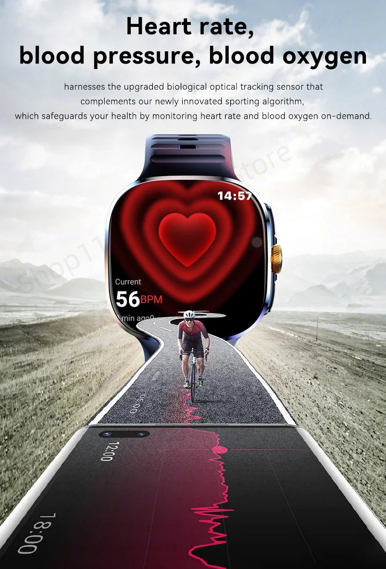 M99 Smartwatch 5G — Écran AMOLED 2,4" | Caméra Rotative | GPS, NFC, Wi-Fi | Android Wear