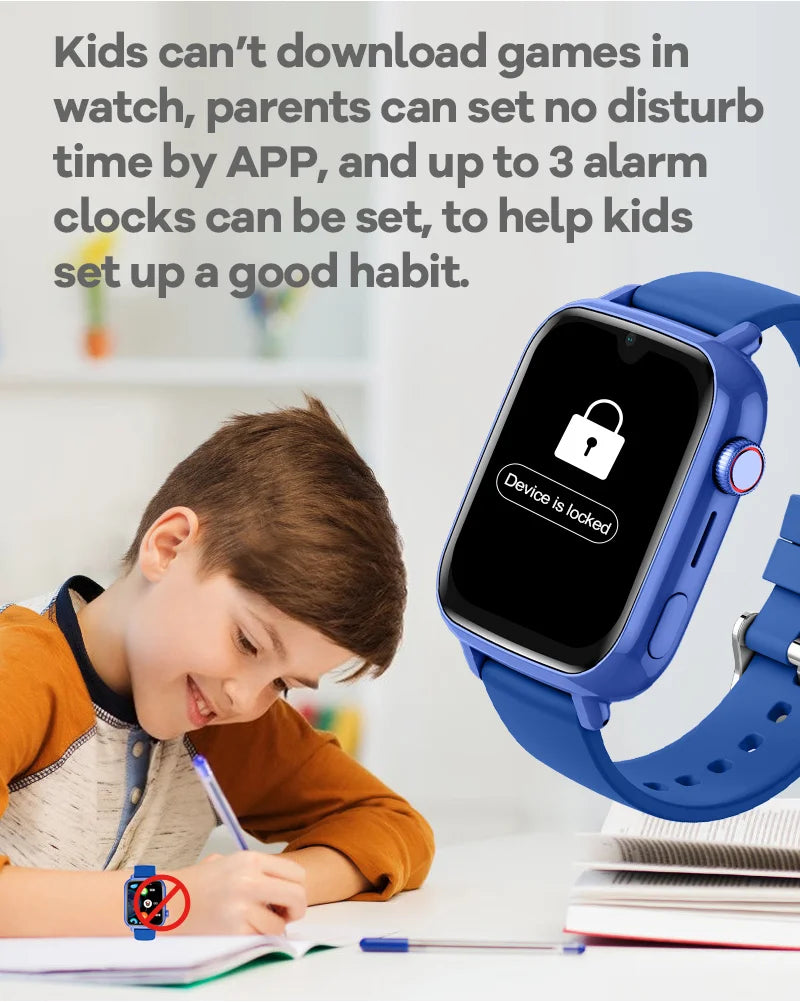 Montre Connectée Enfant 4G — GPS, Appel Vidéo, SOS & Caméra