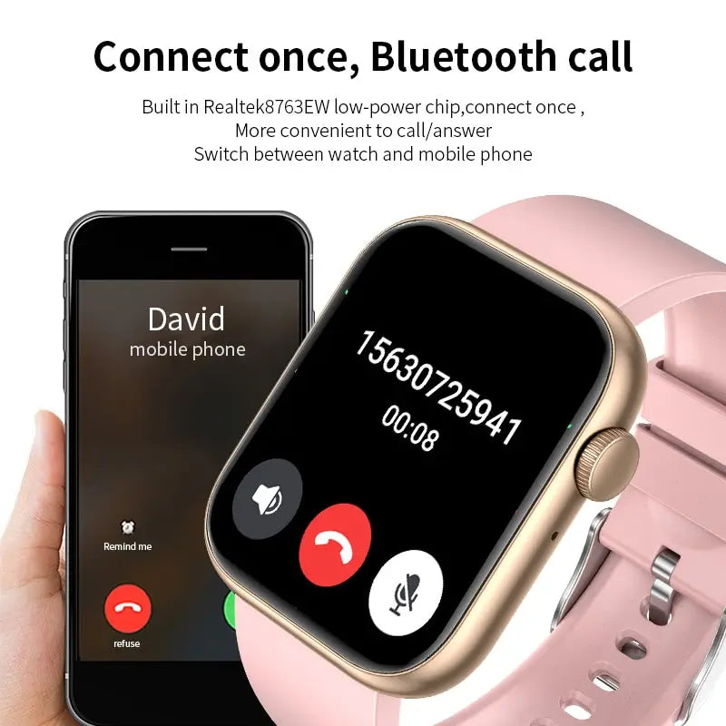 Montre Connectée Femme LIGE — Écran 1,85", Appel Bluetooth, Suivi Santé & Sport