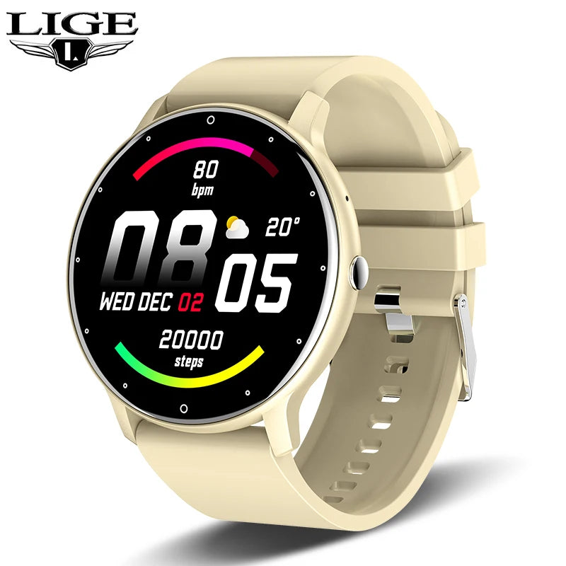 Montre Connectée LIGE — Écran Rond Tactile, Appel Bluetooth, Suivi Santé & Sport