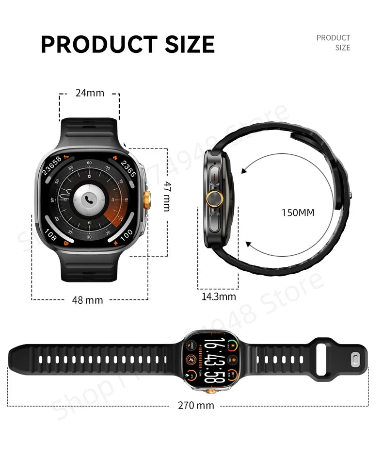 M99 Smartwatch 5G — Écran AMOLED 2,4" | Caméra Rotative | GPS, NFC, Wi-Fi | Android Wear