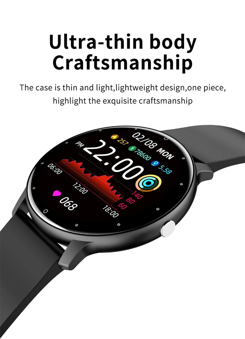 Montre Connectée LIGE — Écran Rond Tactile, Appel Bluetooth, Suivi Santé & Sport