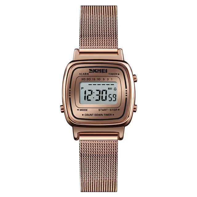Montre Femme SKMEI 1901 — Digitale, Chrono, Calendrier & Résistante à l'Eau