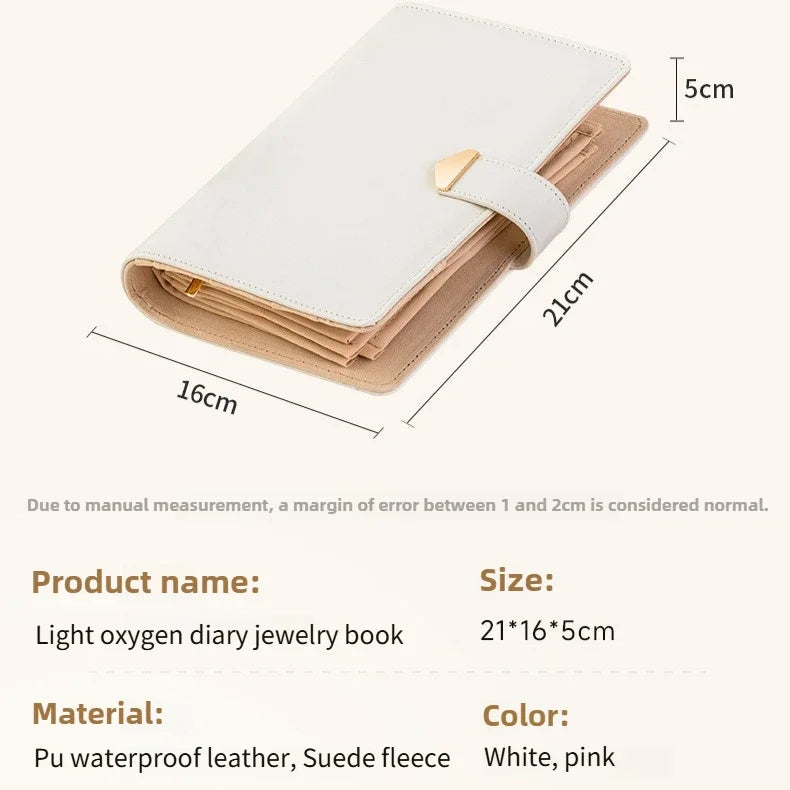 Pochette Organisateur Bijoux Style Livre – Voyage & Quotidien | Cuir PU