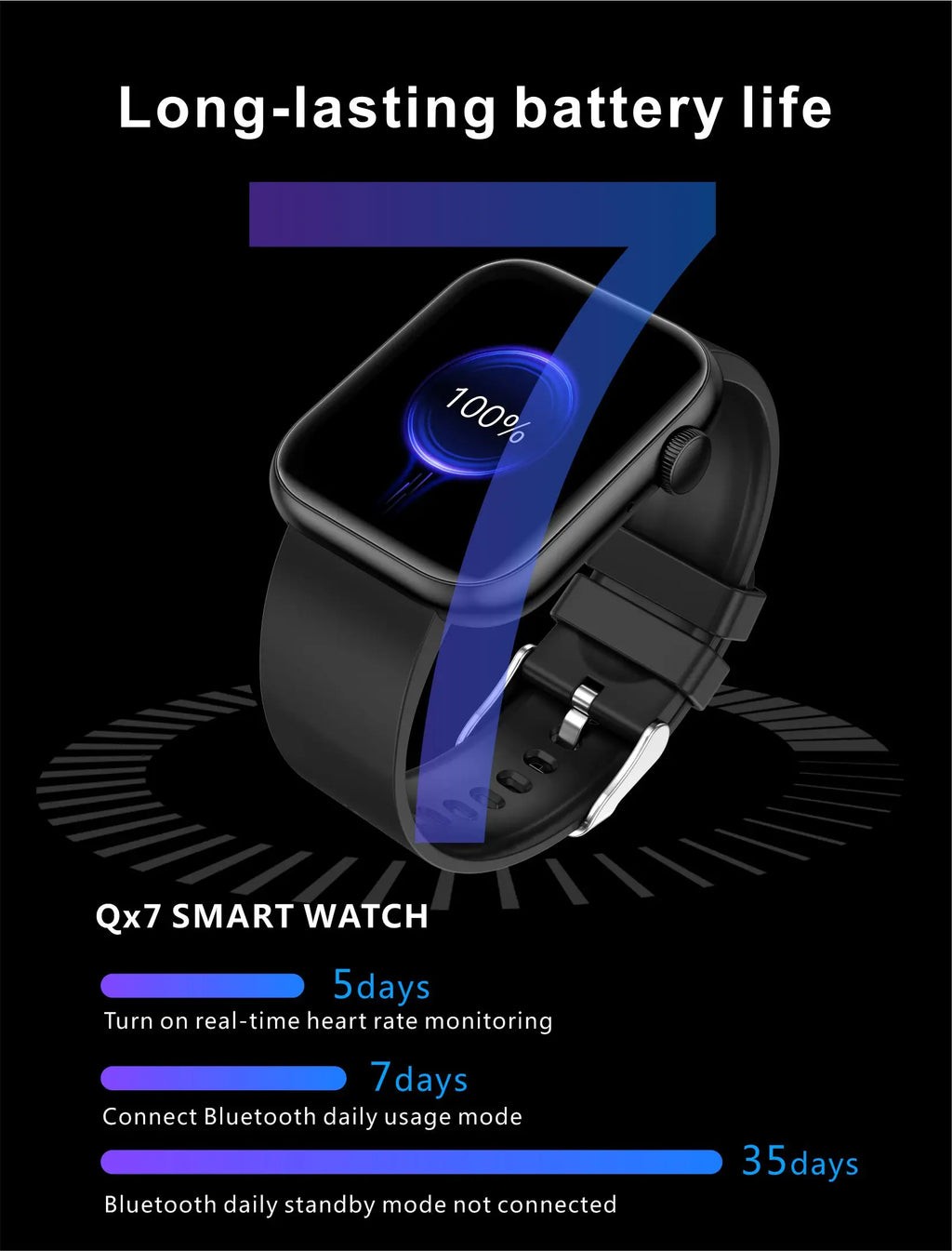 Montre Connectée Femme LIGE — Écran 1,85", Appel Bluetooth, Suivi Santé & Sport
