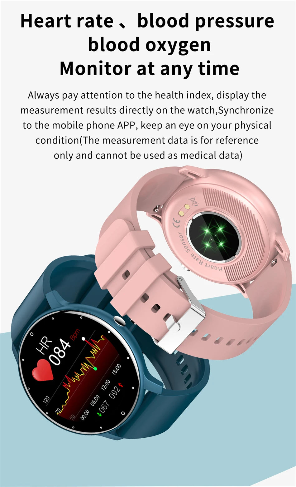 Montre Connectée LIGE — Écran Rond Tactile, Appel Bluetooth, Suivi Santé & Sport