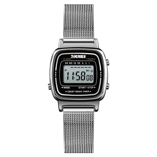 Montre Femme SKMEI 1901 — Digitale, Chrono, Calendrier & Résistante à l'Eau