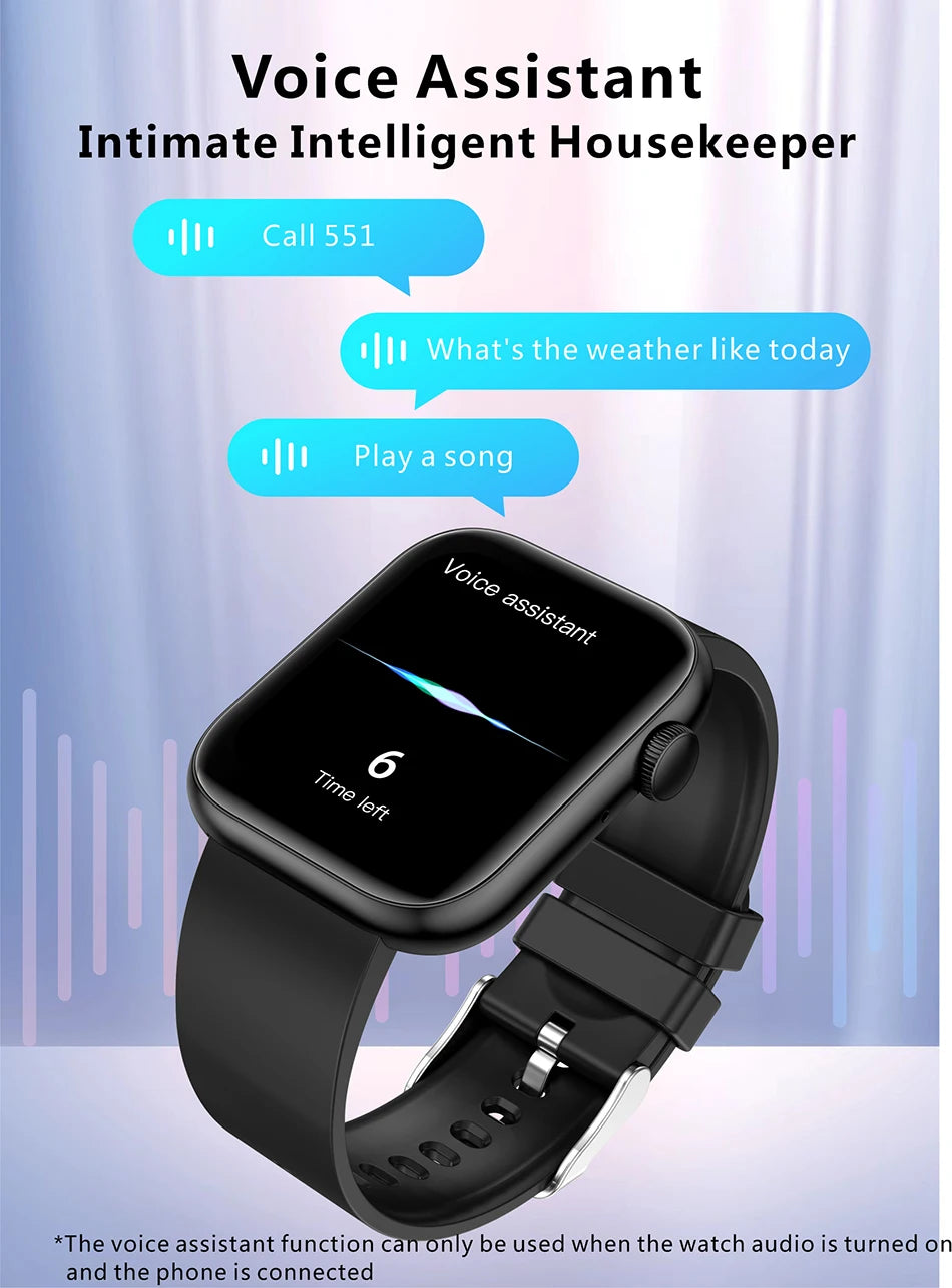 Montre Connectée Femme LIGE — Écran 1,85", Appel Bluetooth, Suivi Santé & Sport