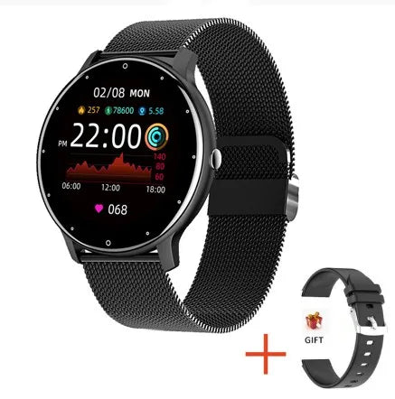 Montre Connectée LIGE 2024 — Écran Rond 1,28", Appel Bluetooth, Suivi Santé & Sport