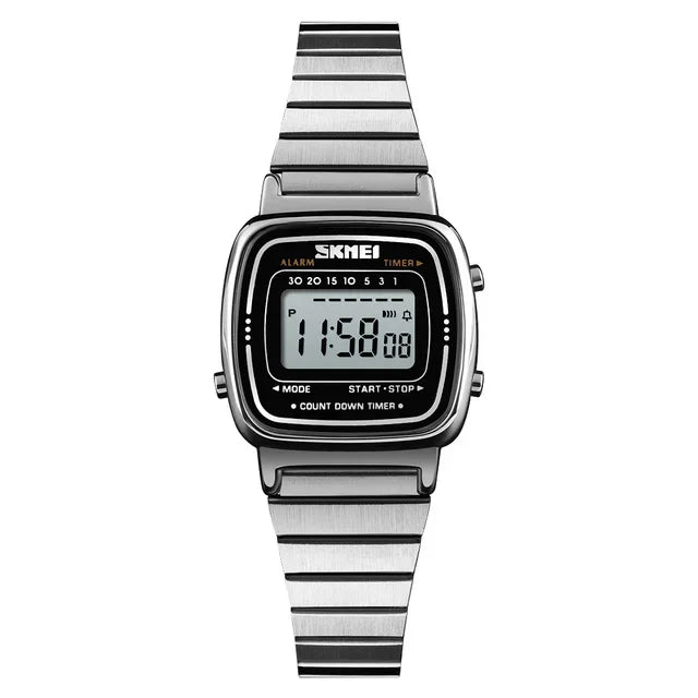 Montre Femme SKMEI 1901 — Digitale, Chrono, Calendrier & Résistante à l'Eau