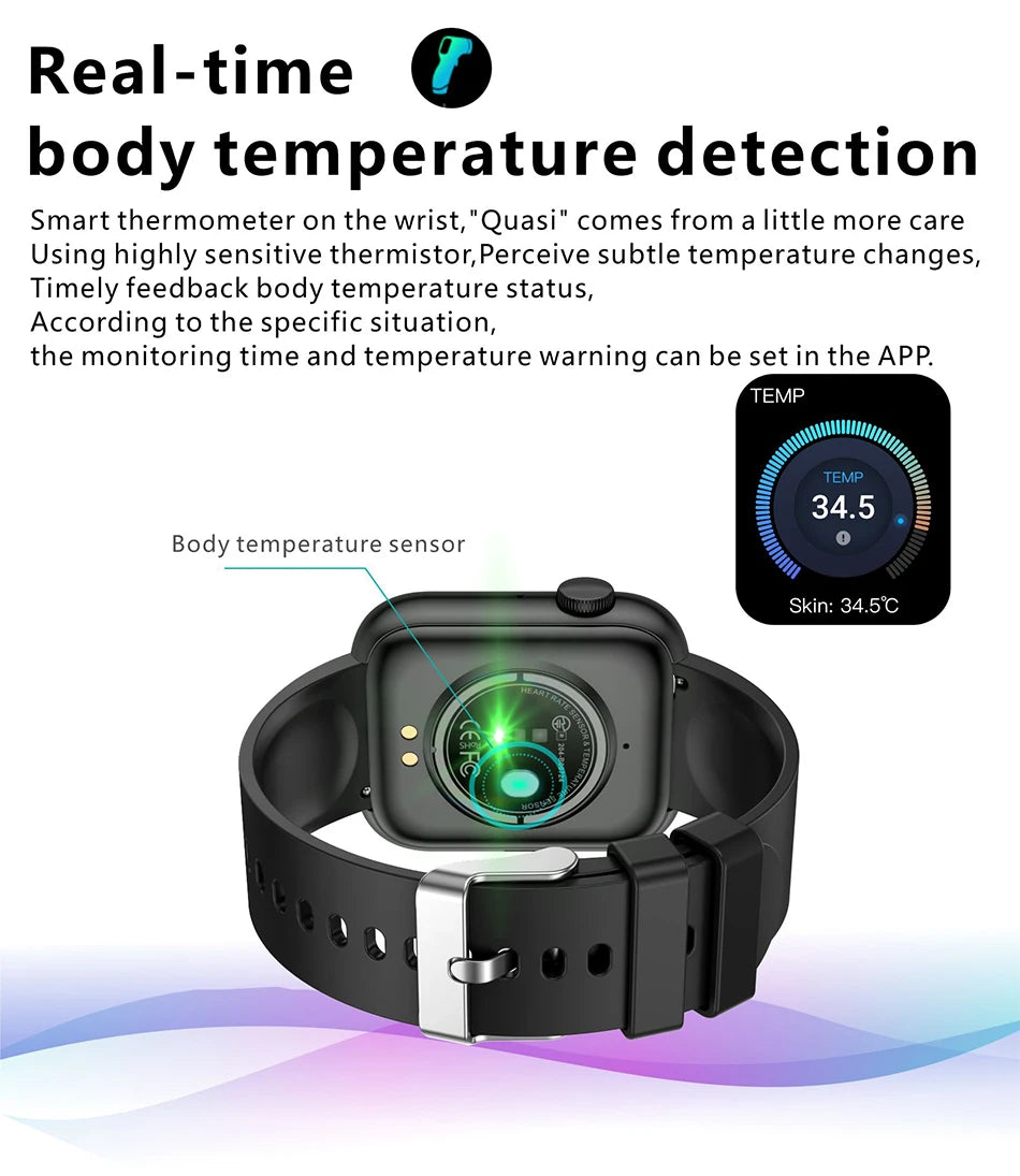 Montre Connectée Femme LIGE — Écran 1,85", Appel Bluetooth, Suivi Santé & Sport