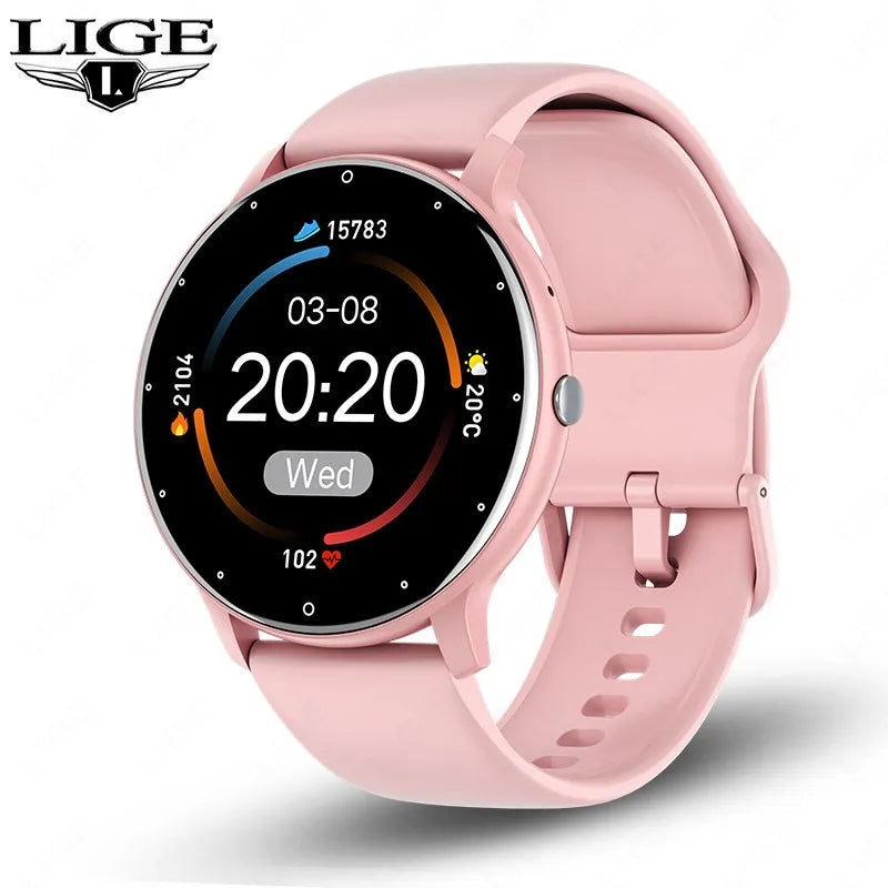 Montre Connectée LIGE — Écran Rond Tactile, Appel Bluetooth, Suivi Santé & Sport
