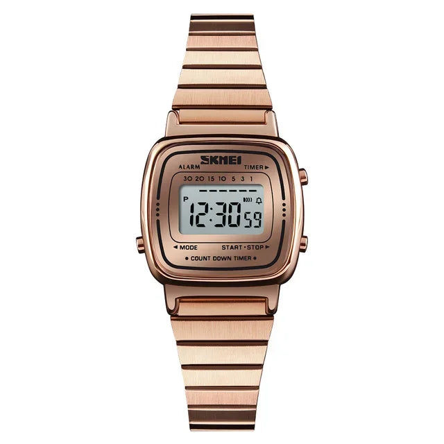 Montre Femme SKMEI 1901 — Digitale, Chrono, Calendrier & Résistante à l'Eau