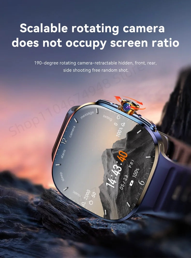 M99 Smartwatch 5G — Écran AMOLED 2,4" | Caméra Rotative | GPS, NFC, Wi-Fi | Android Wear