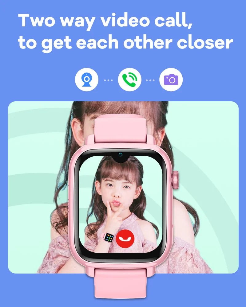 Montre Connectée Enfant 4G — GPS, Appel Vidéo, SOS & Caméra