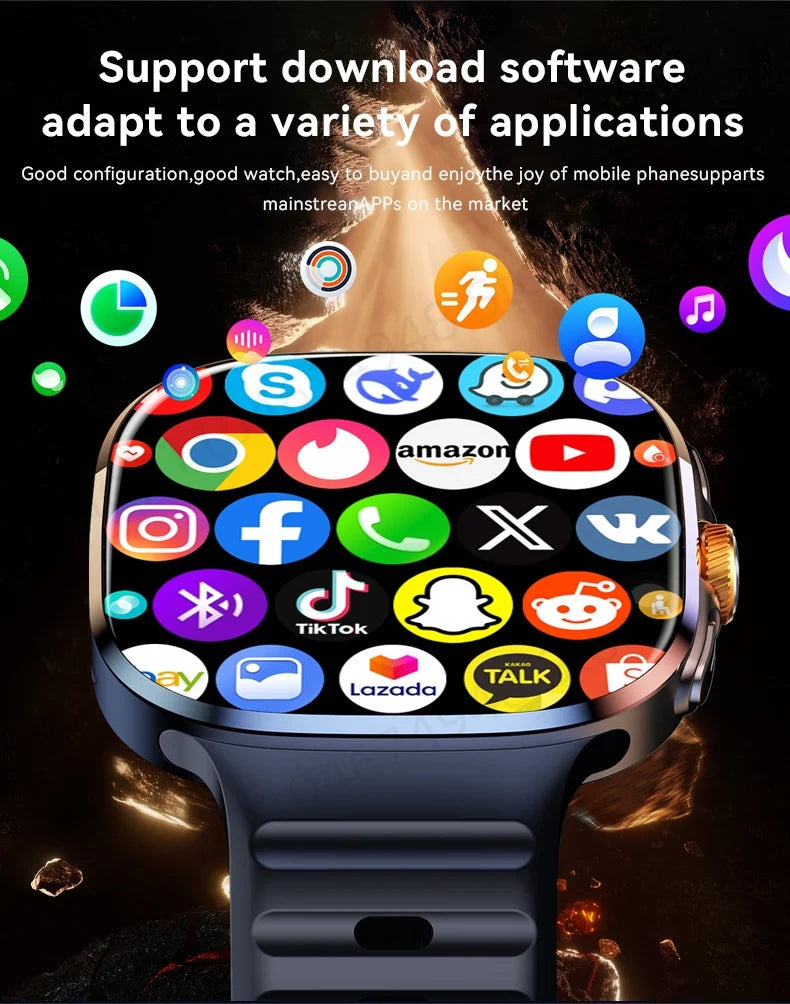 M99 Smartwatch 5G — Écran AMOLED 2,4" | Caméra Rotative | GPS, NFC, Wi-Fi | Android Wear