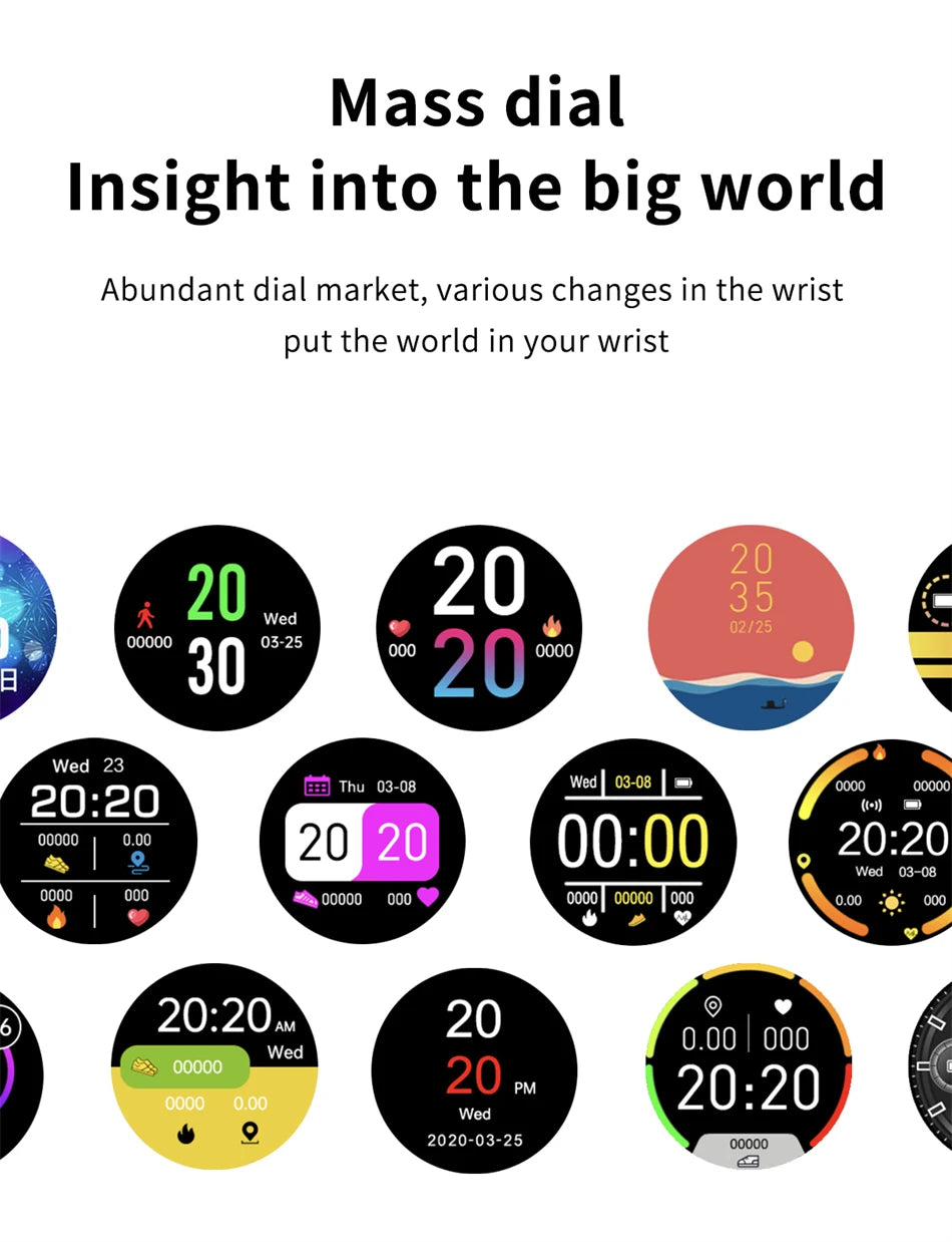 Montre Connectée LIGE — Écran Rond Tactile, Appel Bluetooth, Suivi Santé & Sport