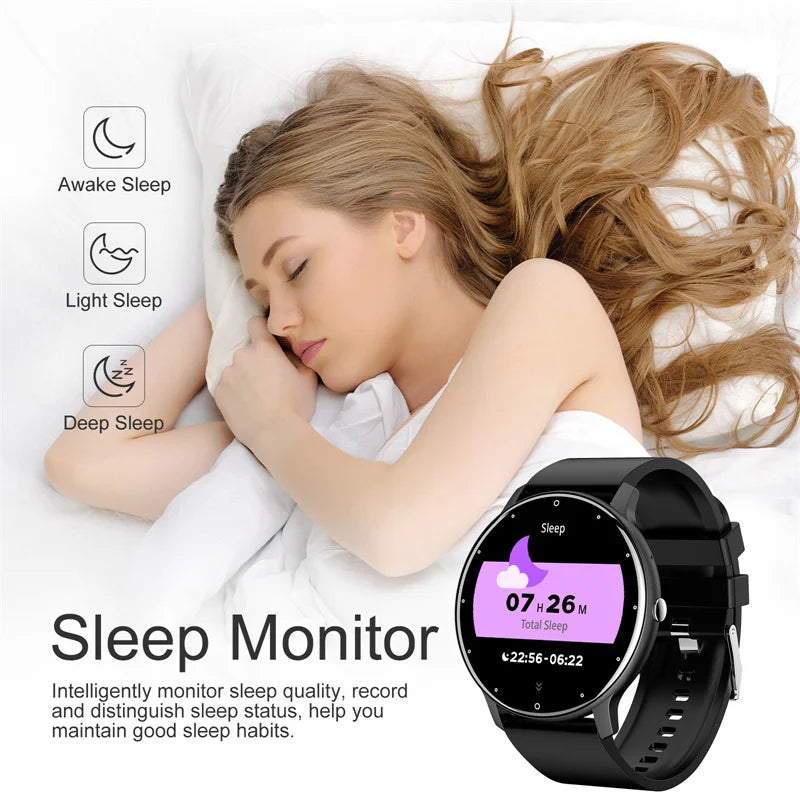 Montre Connectée LIGE — Écran Rond Tactile, Appel Bluetooth, Suivi Santé & Sport