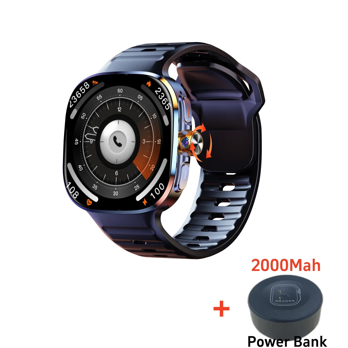 M99 Smartwatch 5G — Écran AMOLED 2,4" | Caméra Rotative | GPS, NFC, Wi-Fi | Android Wear