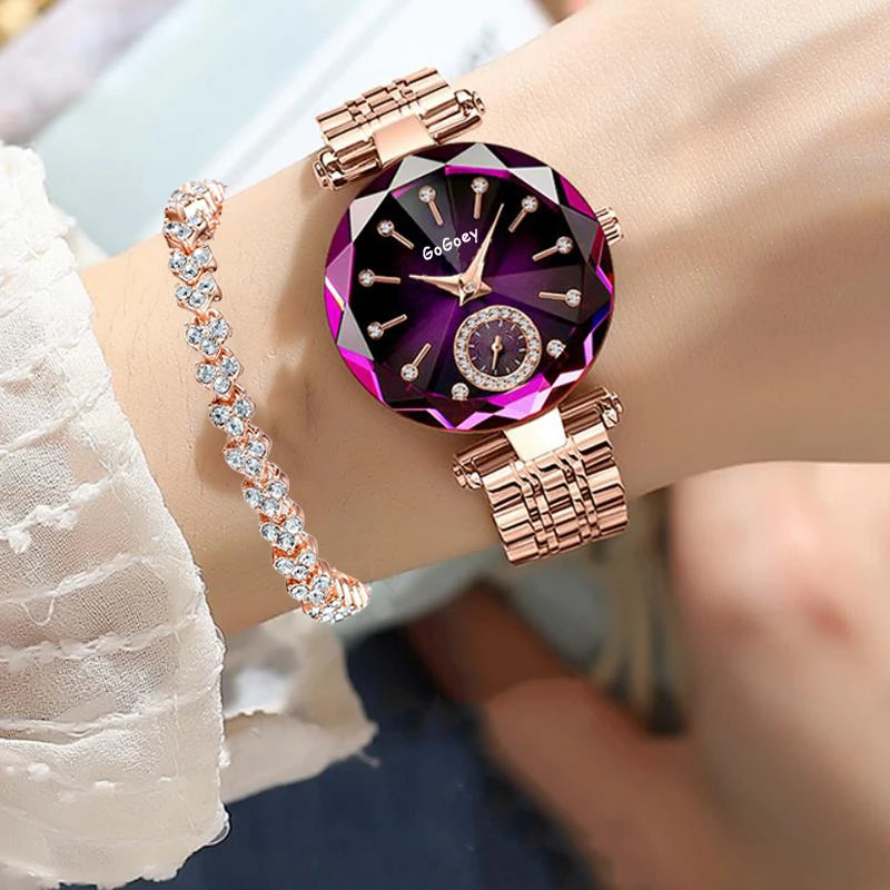 Montre Femme Ronde + Bracelet Offert — Cœur de l'Océan · Quartz · Style Fashion
