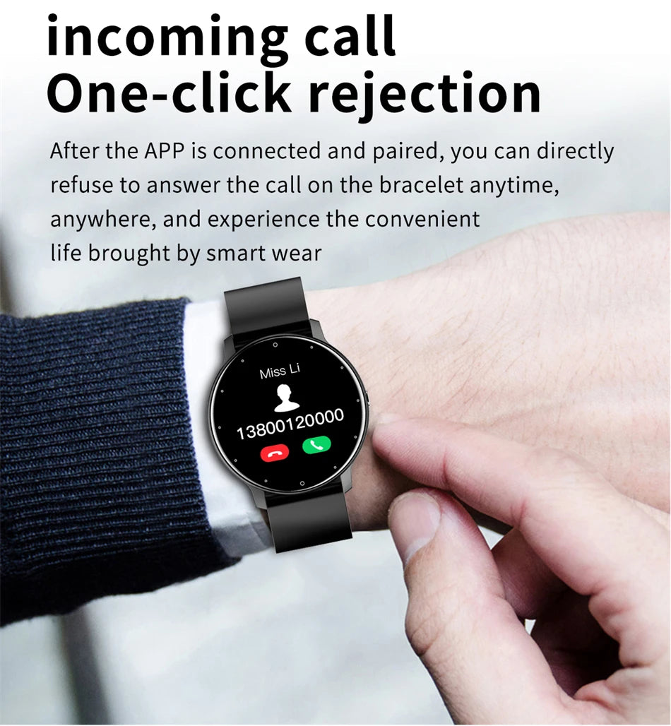 Montre Connectée LIGE — Écran Rond Tactile, Appel Bluetooth, Suivi Santé & Sport