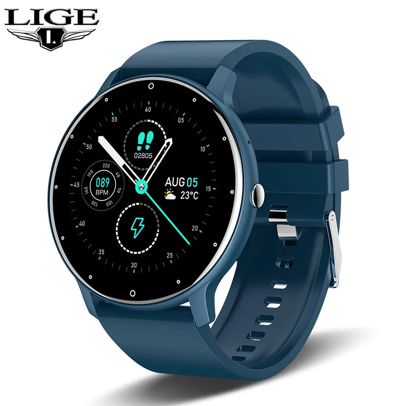 Montre Connectée LIGE — Écran Rond Tactile, Appel Bluetooth, Suivi Santé & Sport