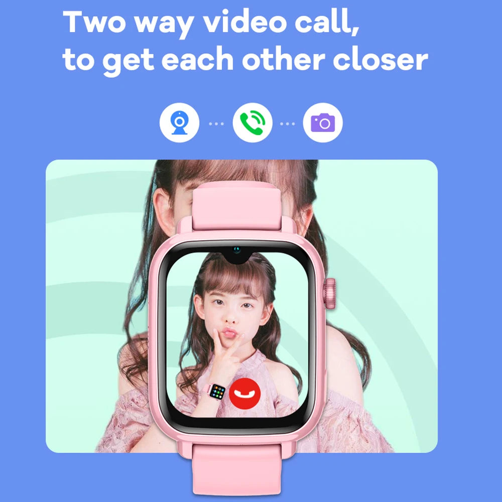 Montre Connectée Enfant 4G — GPS, Appel Vidéo, SOS & Caméra