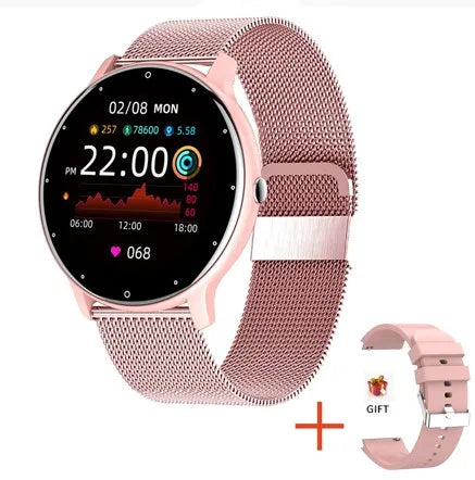 Montre Connectée LIGE 2024 — Écran Rond 1,28", Appel Bluetooth, Suivi Santé & Sport