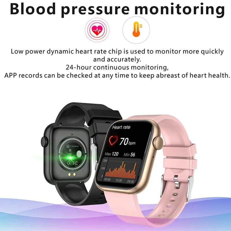 Montre Connectée Femme LIGE — Écran 1,85", Appel Bluetooth, Suivi Santé & Sport