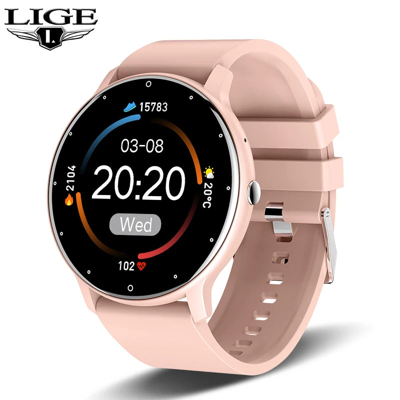 Montre Connectée LIGE — Écran Rond Tactile, Appel Bluetooth, Suivi Santé & Sport