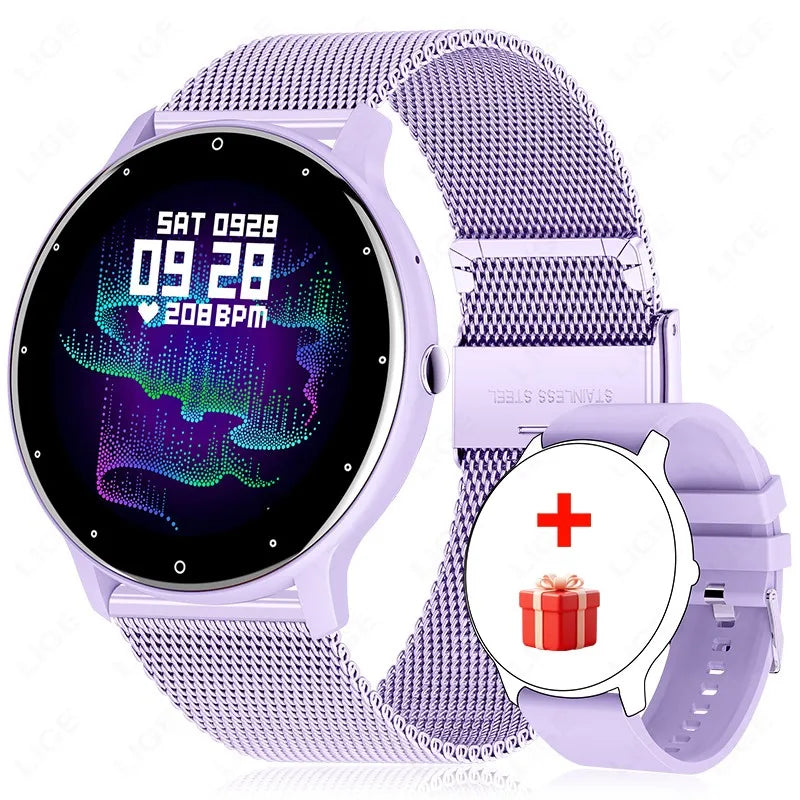 Montre Connectée LIGE — Écran Rond Tactile, Appel Bluetooth, Suivi Santé & Sport