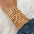 Set 11 Bracelets Chaîne — Plaqué Or 14K · Style Bohème · Stackable