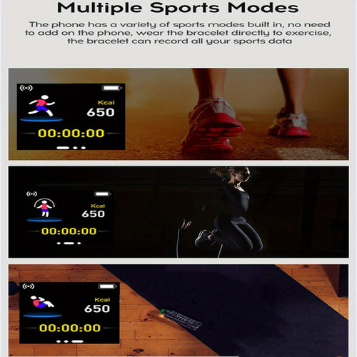 Bracelet Connecté Sport — Bluetooth, Contrôle Musical & Fitness