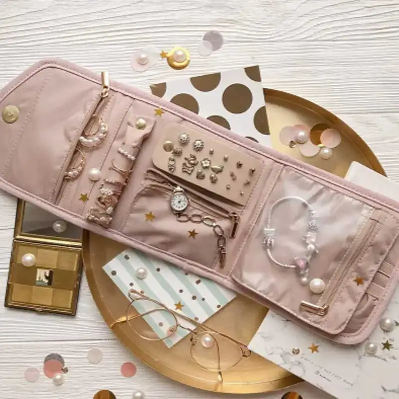 Pochette Rangement Bijoux – Organisateur de Voyage Pliable