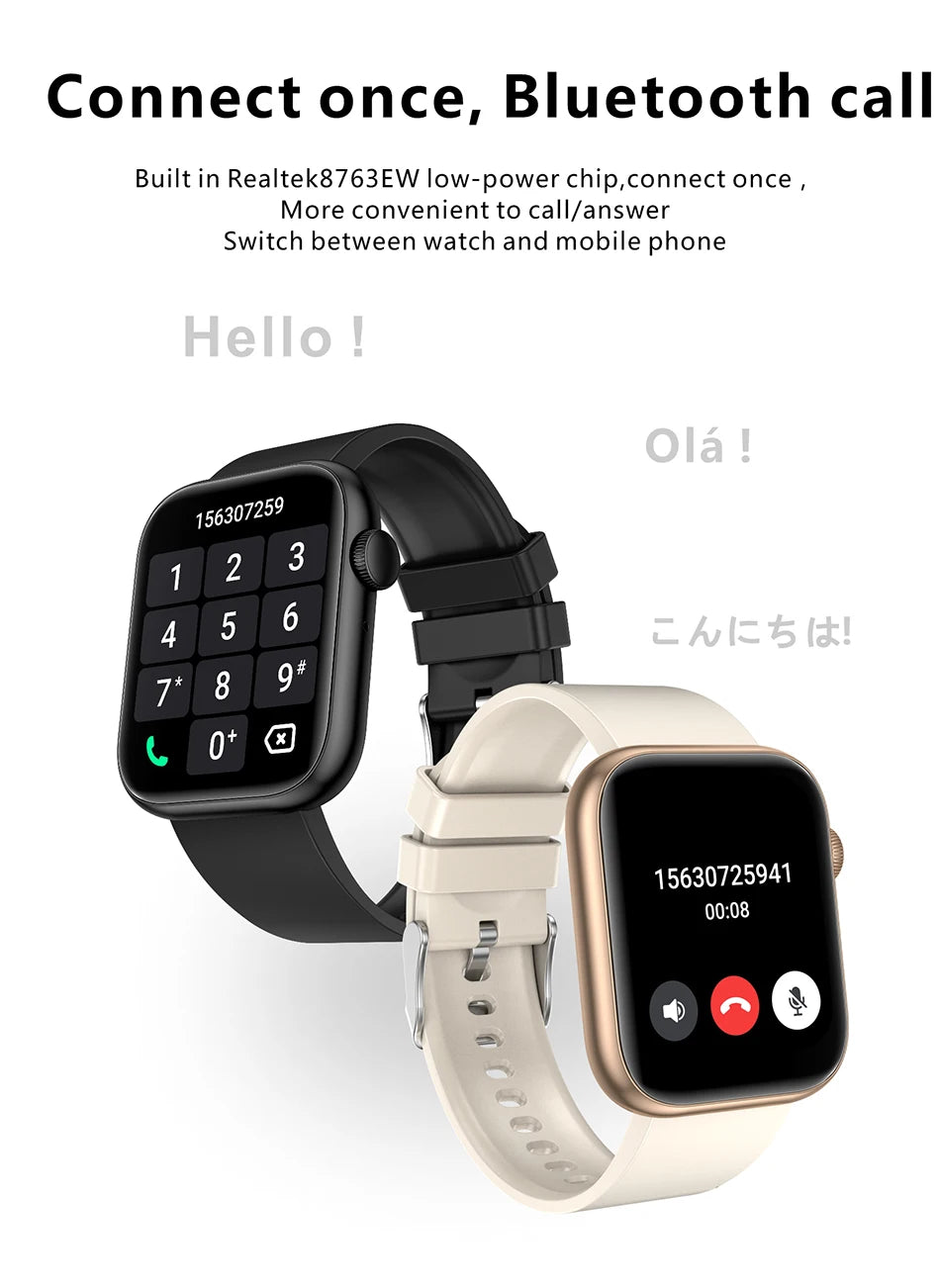 Montre Connectée Femme LIGE — Écran 1,85", Appel Bluetooth, Suivi Santé & Sport