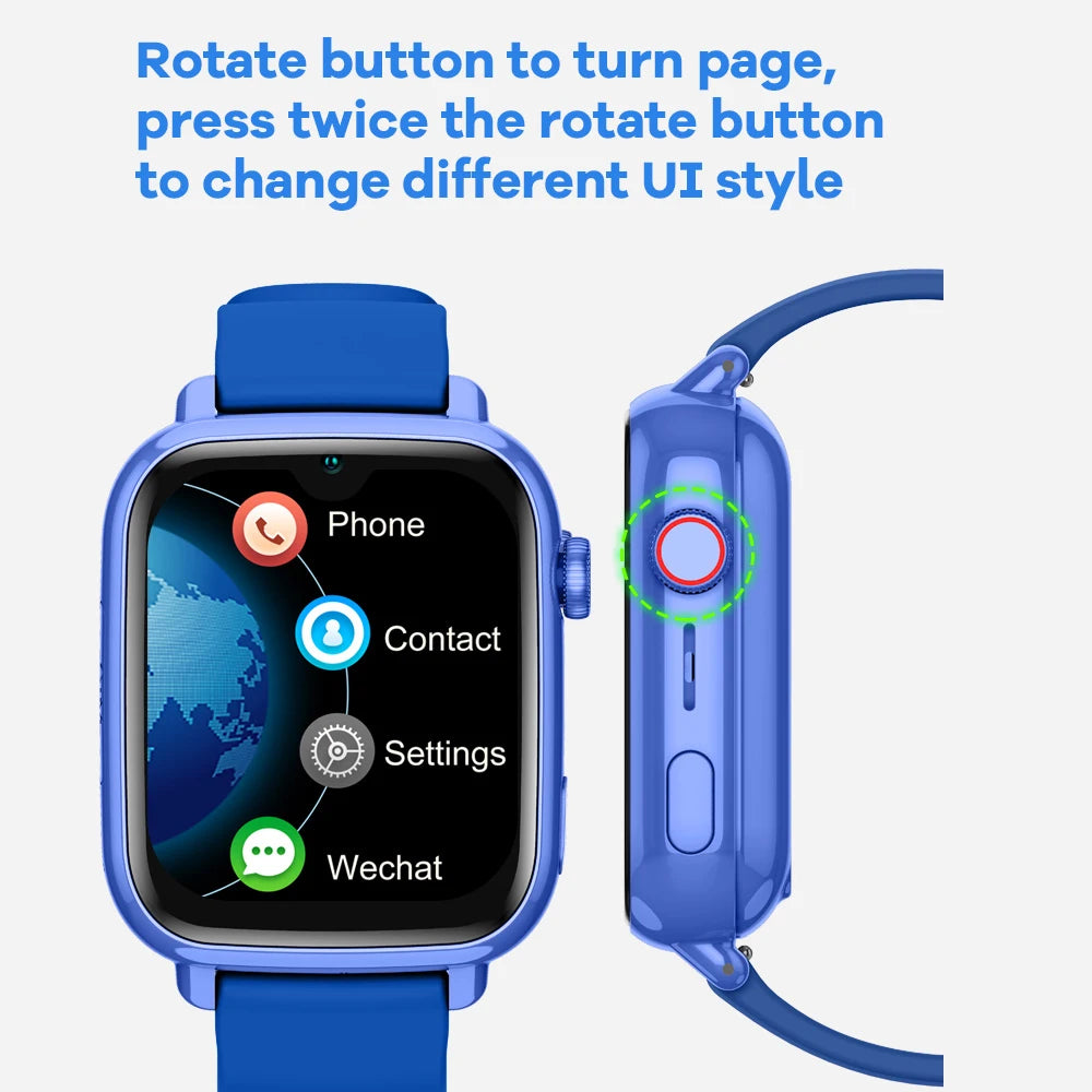 Montre Connectée Enfant 4G — GPS, Appel Vidéo, SOS & Caméra
