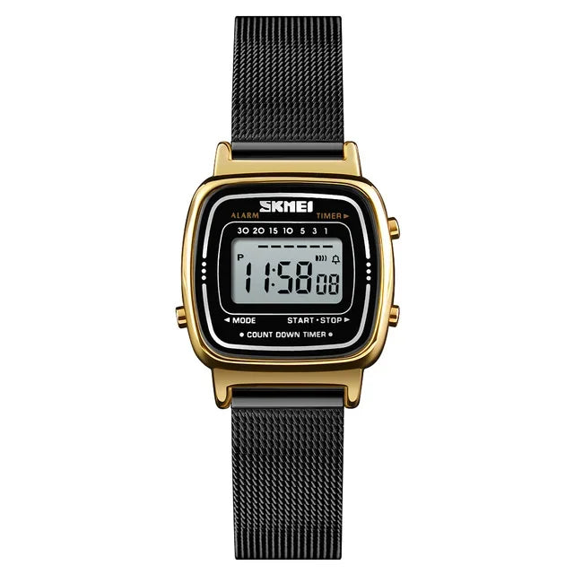 Montre Femme SKMEI 1901 — Digitale, Chrono, Calendrier & Résistante à l'Eau