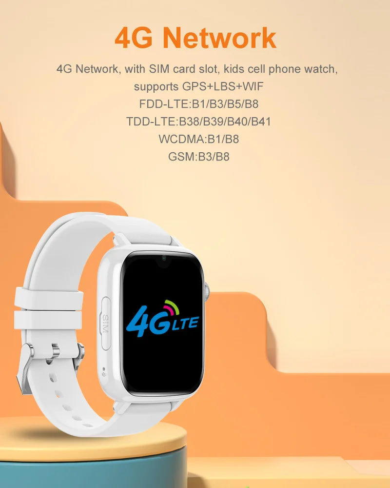Montre Connectée Enfant 4G — GPS, Appel Vidéo, SOS & Caméra