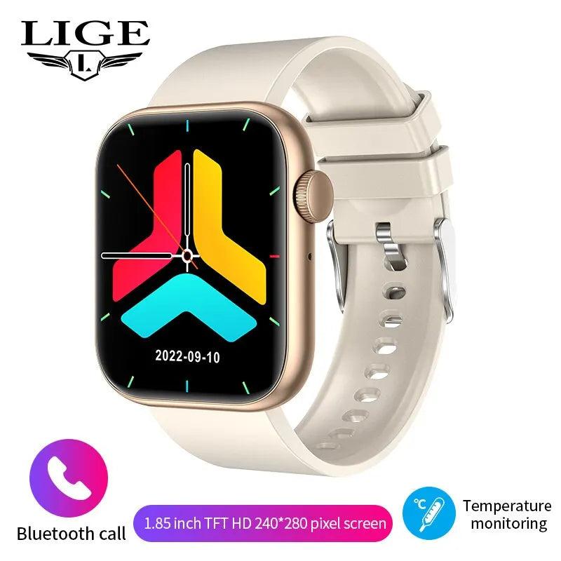 Montre Connectée Femme LIGE — Écran 1,85", Appel Bluetooth, Suivi Santé & Sport