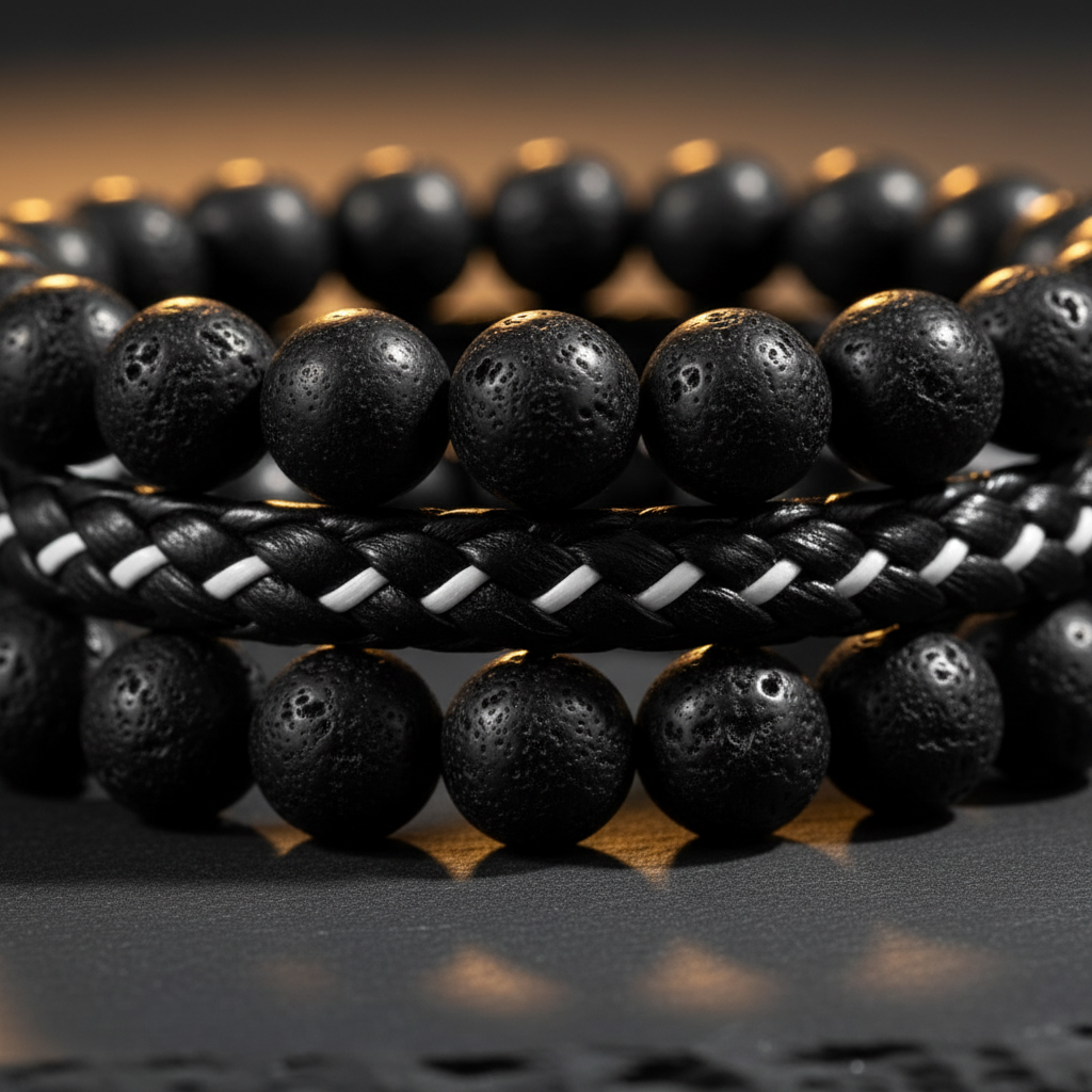 Bracelets ardoise dorée