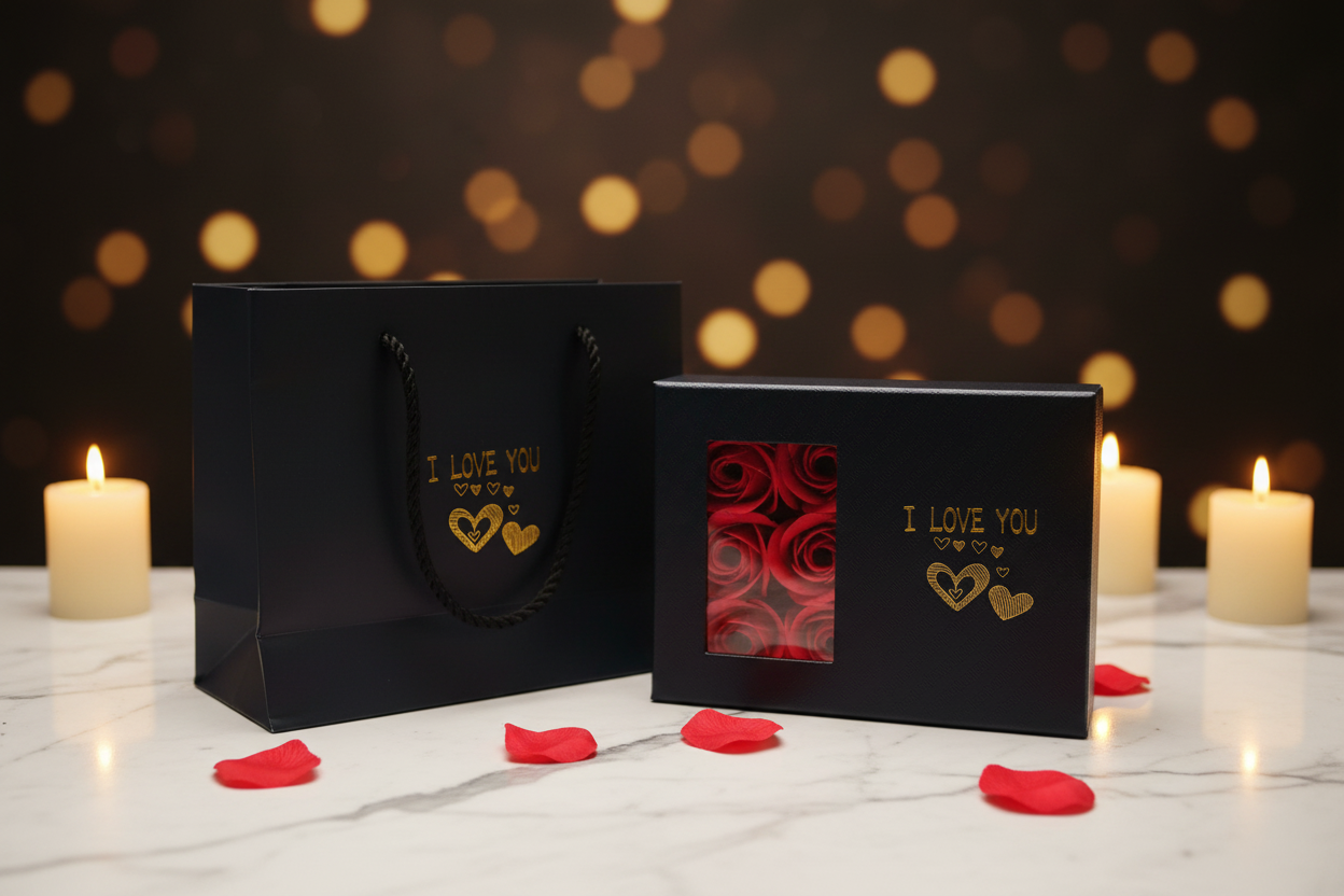 Coffret Cadeau Luxe – 6 Roses Éternelles en Bois • Idée Cadeau Femme