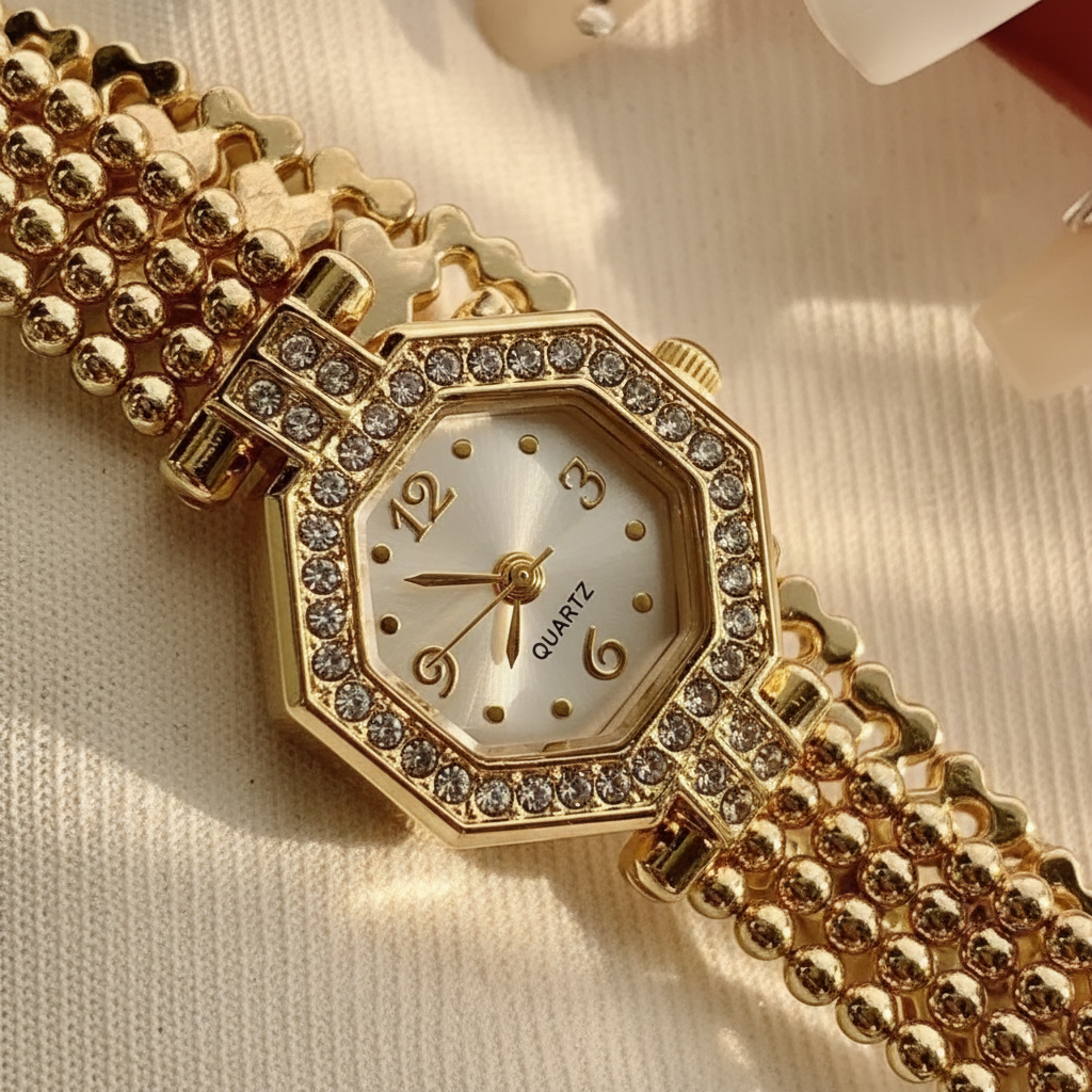Montre Bracelet Dorée Femme | Style Luxe & Élégant | Quartz