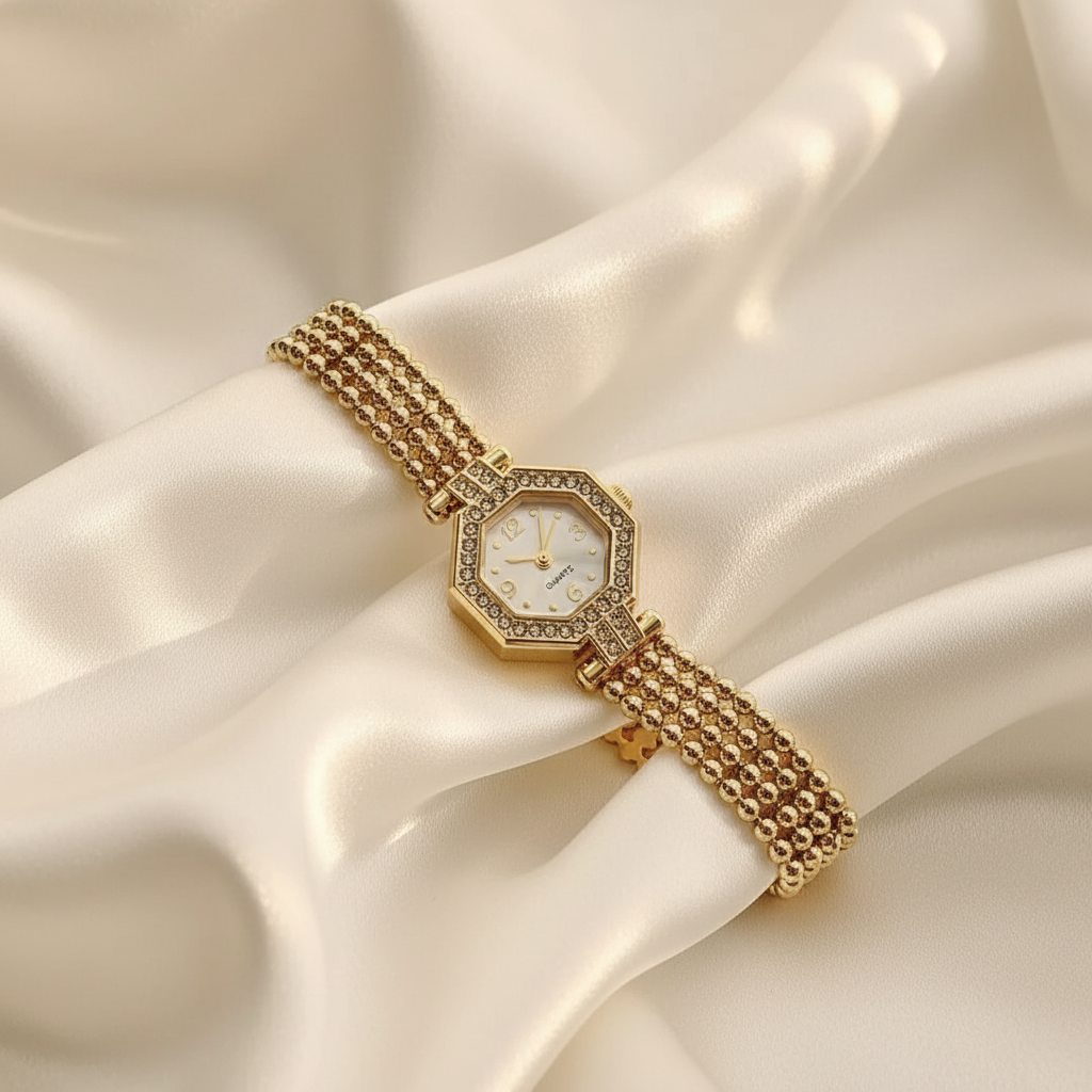 Montre Bracelet Dorée Femme | Style Luxe & Élégant | Quartz